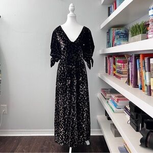Sea New York Valerie Burnout Velvet Midi Dress Sz 6